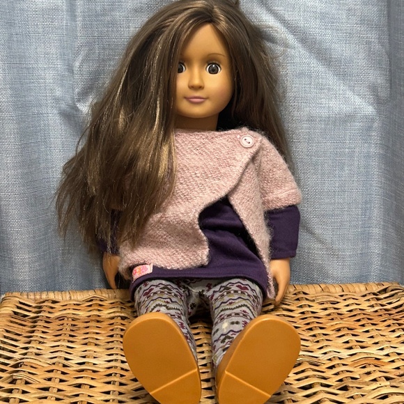 OUR GENERATION MARIE DOLL 18" Inch Brown Hair Brown Eyes - Picture 12 of 12